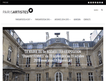 Tablet Screenshot of parisartistes.com